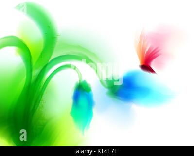 Aquarell romantische blühenden Mohn Blumen isoliert Vektor-illustration Vorlage für Hochzeit, Valentinstag, Muttertag, Geburtstag, Einladung.eps 10. Stock Vektor