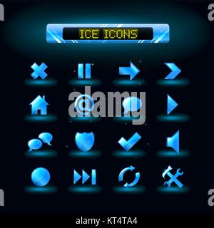 Vektor buttons Icon Set Vektor. Web Symbolsatz eps 10. Stock Vektor