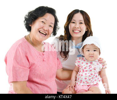 Drei Generationen asiatischen Familie Stockfoto