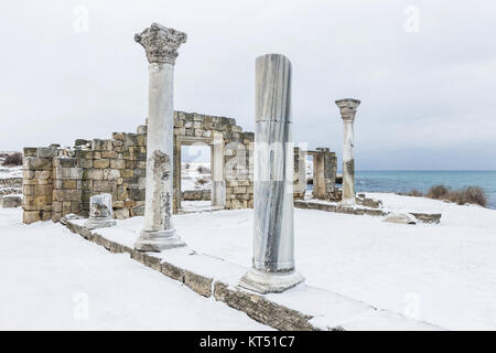 Chersonesus Ruinen auf der Krim, Sewastopol im Winter Stockfoto