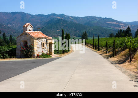 Weingut in Napa Valley, Kalifornien Stockfoto
