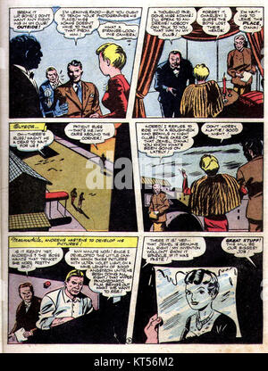 Americas Best Comics enthält ein Comic-Buch aus der Serie, in dem klassische Charaktere und die amerikanische Comic-Kultur vorgestellt werden. Stockfoto