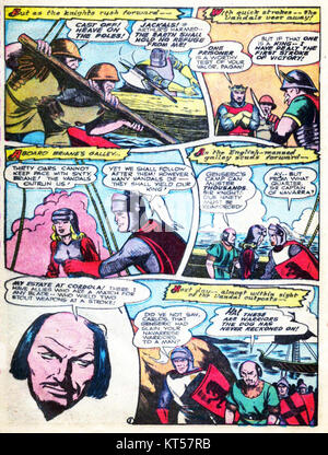 Ein Comic mit dem Titel „Americas Best Comics“, wahrscheinlich aus der Mitte des 20. Jahrhunderts, bekannt für seine einzigartigen Artworks und Geschichten im amerikanischen Comic-Genre. Stockfoto