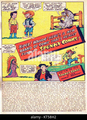 Americas Best Comics zeigt bekannte Comicfiguren und Geschichten aus amerikanischen Comics, die das Wesen der Superheldenkultur und kreatives Erzählen einfangen. Stockfoto