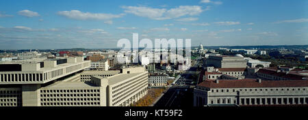 Panorama Ansicht des unteren Pennsylvania Avenue Stockfoto