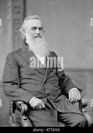 Eine historische Fotografie von Richard M. Bishop, aufgenommen vom berühmten Fotografen Mathew Brady aus dem 19. Jahrhundert. Bishop war eine einflussreiche Persönlichkeit in der amerikanischen Geschichte während des Bürgerkriegs. Stockfoto