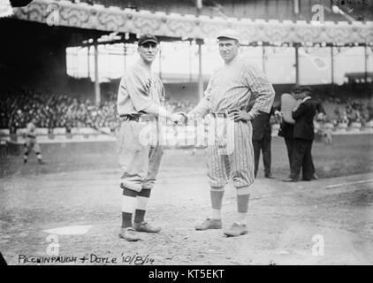 Roger Peckinpaugh New York AL und Larry Doyle New York NL (Baseball) (LOC) Stockfoto