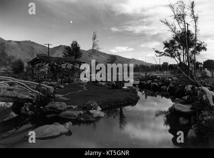 Der Ansel Adams Park ist ein öffentlicher Park, der den Werken und dem Erbe des berühmten amerikanischen Fotografen Ansel Adams gewidmet ist, der für seine Schwarzweiß-Landschaftsfotografie bekannt ist. Stockfoto