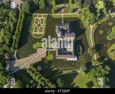 Wasserburg Anholt im Privatbesitz der Prinz zu Salm-Salm, Anholt, Anholt, Luftaufnahme von Isselburg, Niederrhein, Isselburg, Niederrhein,R Stockfoto