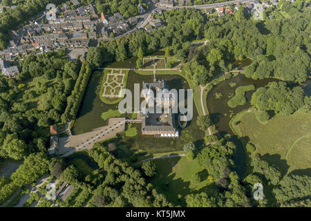 Wasserburg Anholt im Privatbesitz der Prinz zu Salm-Salm, Anholt, Anholt, Luftaufnahme von Isselburg, Niederrhein, Isselburg, Niederrhein,R Stockfoto