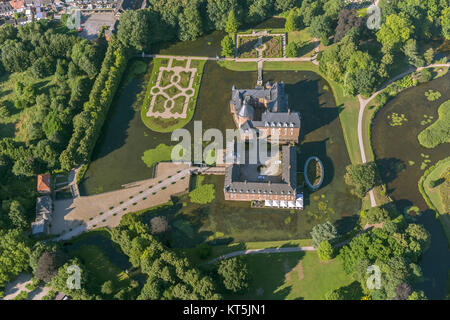 Wasserburg Anholt im Privatbesitz der Prinz zu Salm-Salm, Anholt, Anholt, Luftaufnahme von Isselburg, Niederrhein, Isselburg, Niederrhein,R Stockfoto