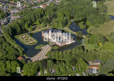 Wasserburg Anholt im Privatbesitz der Prinz zu Salm-Salm, Anholt, Anholt, Luftaufnahme von Isselburg, Niederrhein, Isselburg, Niederrhein,R Stockfoto