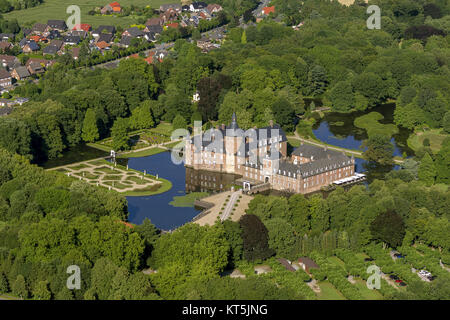 Wasserburg Anholt im Privatbesitz der Prinz zu Salm-Salm, Anholt, Anholt, Luftaufnahme von Isselburg, Niederrhein, Isselburg, Niederrhein,R Stockfoto