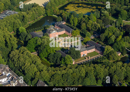 Wickrath Schloss, wasserschloss Komplex auf der Niers, Park, Vorburg, Mönchengladbach, Niederrhein, Nordrhein-Westfalen, Deutschland, Europa, Mönchenglad Stockfoto