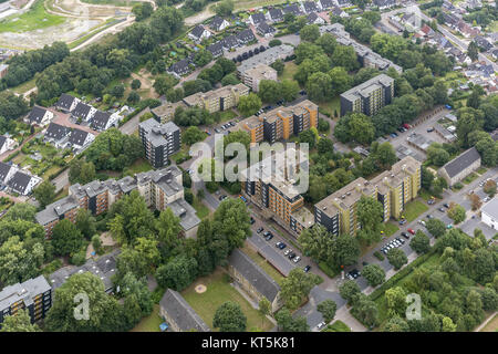 Recklinghausen Wohnsiedlung Vivawest Breukesbachsiedlung vor der Sanierung, Wolkenkratzer, soziale Ausrichtung, Ruhrgebiet, Recklinghausen, NRW, Deutschland, Euro Stockfoto