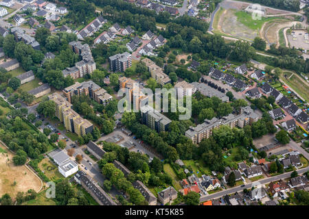 Recklinghausen Wohnsiedlung Vivawest Breukesbachsiedlung vor der Sanierung, Wolkenkratzer, soziale Ausrichtung, Ruhrgebiet, Recklinghausen, NRW, Deutschland, Euro Stockfoto