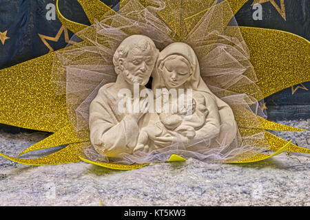 Der seligen Jungfrau Maria und der hl. Josef mit Jesuskind Stockfoto