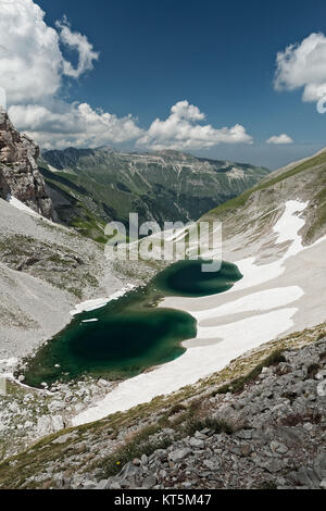 Pilato See auf die Sibillinischen Berge Stockfoto