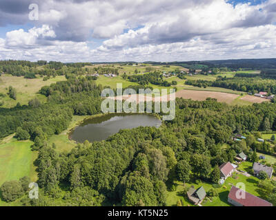 Suwalki Landschaftspark, Polen. Sommer Zeit. Ansicht von oben. Stockfoto