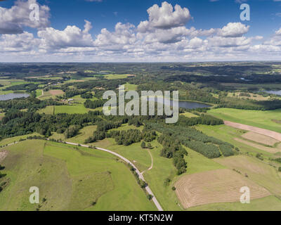 Suwalki Landschaftspark, Polen. Sommer Zeit. Ansicht von oben. Stockfoto