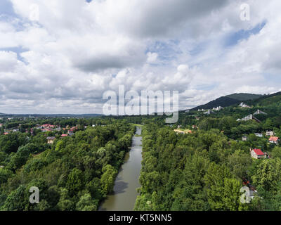 Panorama von Ustroń in Polen Stockfoto