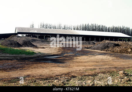 Industrie-Ausgrabung Mineralboden Graben Stockfoto