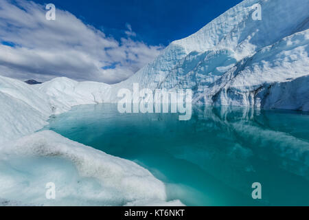 Kleine Gletschersee auf Matanuska Gletscher, nordöstlich von Anchorage, Alaska, USA Stockfoto