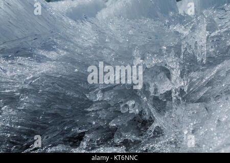 Kleine Eiskristalle auf Matanuska Gletscher, nordöstlich von Anchorage, Alaska, USA Stockfoto