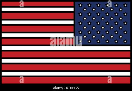 USA-Flagge isolierte Symbol Vektor illustration Design Stock Vektor