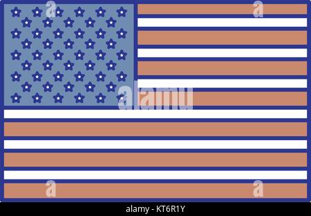 USA-Flagge isolierte Symbol Vektor illustration Design Stock Vektor