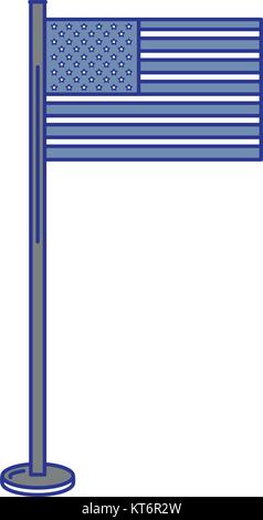 USA-Flagge isolierte Symbol Vektor illustration Design Stock Vektor