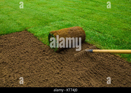 Rasen und Garten Stockfoto