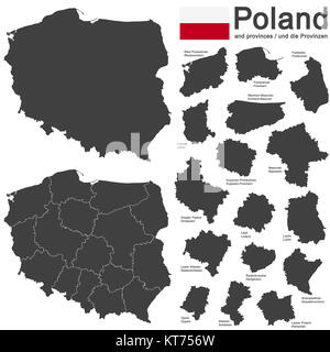 Land Polen und Wojewodschaften Stockfoto