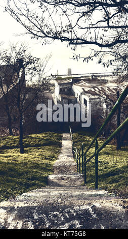 Treppe in Park Stockfoto