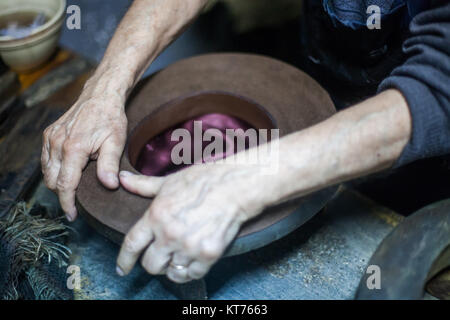 Hatter einen Hut Stockfoto