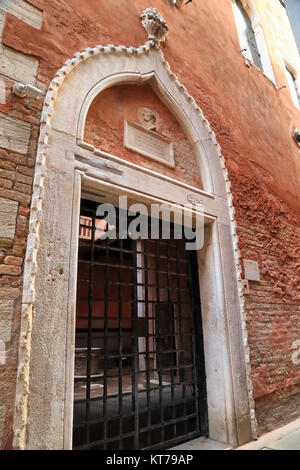 Casa di Carlo Goldoni Museum, Palazzo Centani Stockfoto