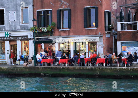 Restaurant La Palanca, Giudecca Stockfoto