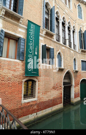 Casa di Carlo Goldoni Museum, Palazzo Centani Stockfoto