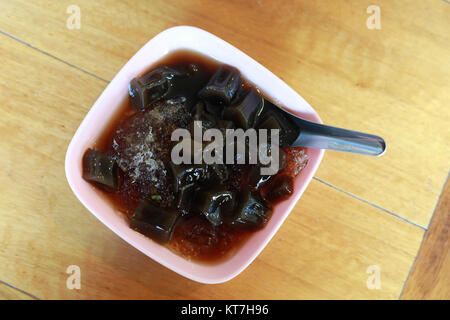 Grass jelly, Jelly, Thailand Dessert. Stockfoto