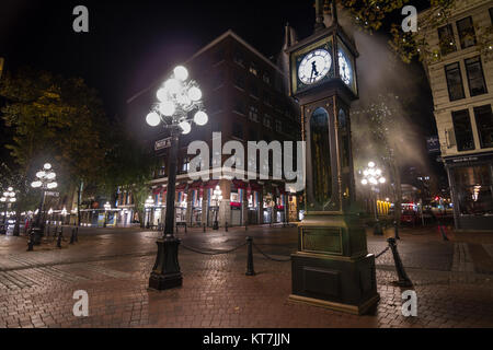 VANCOUVER - ca. 2012: Stream Clock in Gastown, Vancouver, BC, Kanada Stockfoto