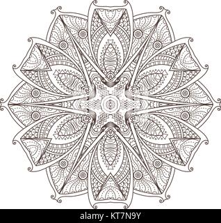 Mandala. Abstrakte dekorativen Hintergrund. Islam, Arabisch, orientalischen, indischen, Ottomane, yoga Motive. Vector Illustration für Malvorlagen Stock Vektor