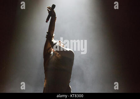 Die iranische Sängerin Sevdaliza führt ein Live Konzert im Parkteatret in Oslo. Norwegen, 15.05.2017. Stockfoto