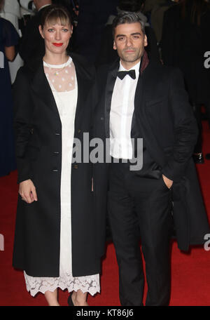 Dec 12, 2017 - Oscar Isaac Teilnahme an 'Star Wars: Der letzte Jedi" Europäische Erstaufführung in der Royal Albert Hall in London, England, Großbritannien Stockfoto