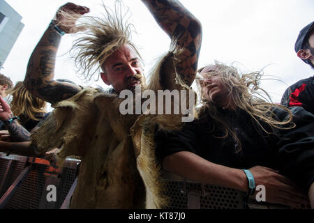 Tausende Festivalbesucher und Heavy Metal Musik Liebhaber sammeln jedes Jahr für die jährliche Hard Rock und Heavy Metal Musik Festival Copenhell in Kopenhagen. Dänemark 22/06 2017. Stockfoto