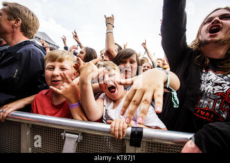 Tausende Festivalbesucher und Heavy Metal Musik Liebhaber sammeln jedes Jahr für die jährliche Hard Rock und Heavy Metal Musik Festival Copenhell in Kopenhagen. Dänemark 22/06 2017. Stockfoto