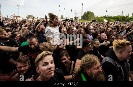 Tausende Festivalbesucher und Heavy Metal Musik Liebhaber sammeln jedes Jahr für die jährliche Hard Rock und Heavy Metal Musik Festival Copenhell in Kopenhagen. Dänemark 22/06 2017. Stockfoto