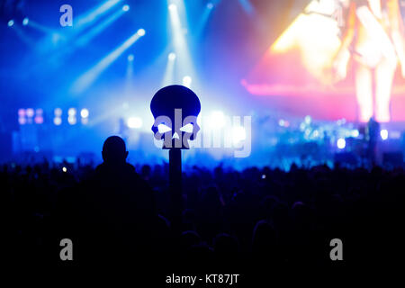 Tausende Festivalbesucher und Heavy Metal Musik Liebhaber sammeln jedes Jahr für die jährliche Hard Rock und Heavy Metal Musik Festival Copenhell in Kopenhagen. Dänemark 22/06 2017. Stockfoto