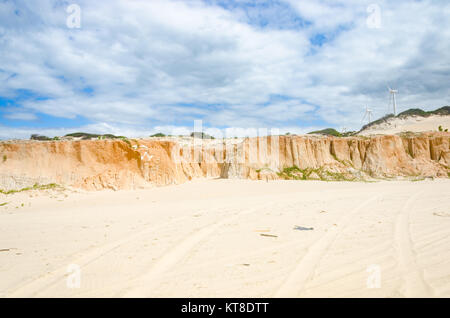 Canoa Quebrada, Brasilien, May 12, 2017: Reduzierte Canoa Quebrada beach Logo in Ceara, Brasilien Stockfoto