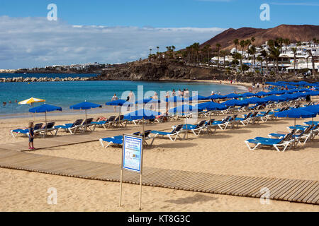 Playa Flamingo Beach, Playa Blanca, Lanzarote, Kanarische Inseln, Spanien Stockfoto