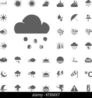 Cloud und Schnee Symbol. Wetter Vector Icons einstellen. Stock Vektor